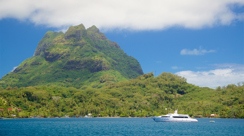 Mt. Otemanu featuring general coastal views and mountains