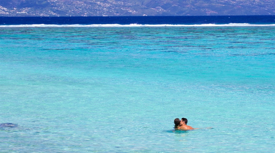 Temae showing general coastal views, tropical scenes and swimming