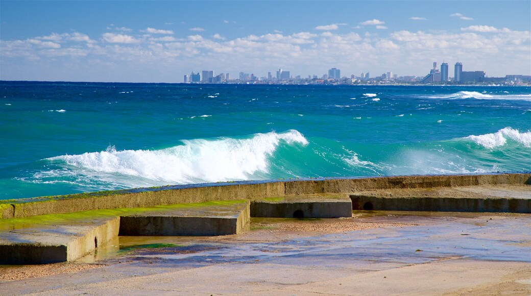 Marina Hemingway montrant vues littorales et surf