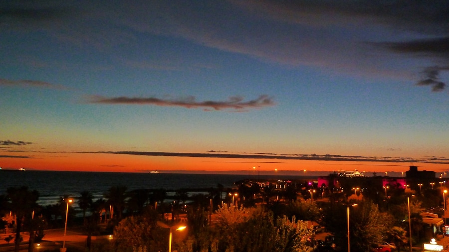 Civitavecchia featuring skyline, a sunset and landscape views