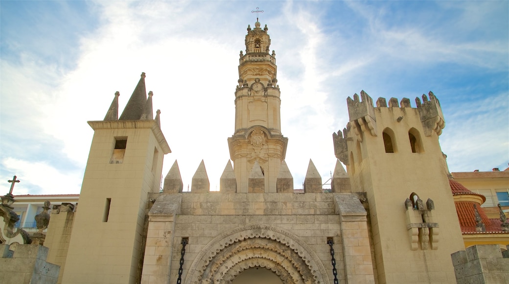 Portugal dos Pequenitos ofreciendo una iglesia o catedral y elementos del patrimonio