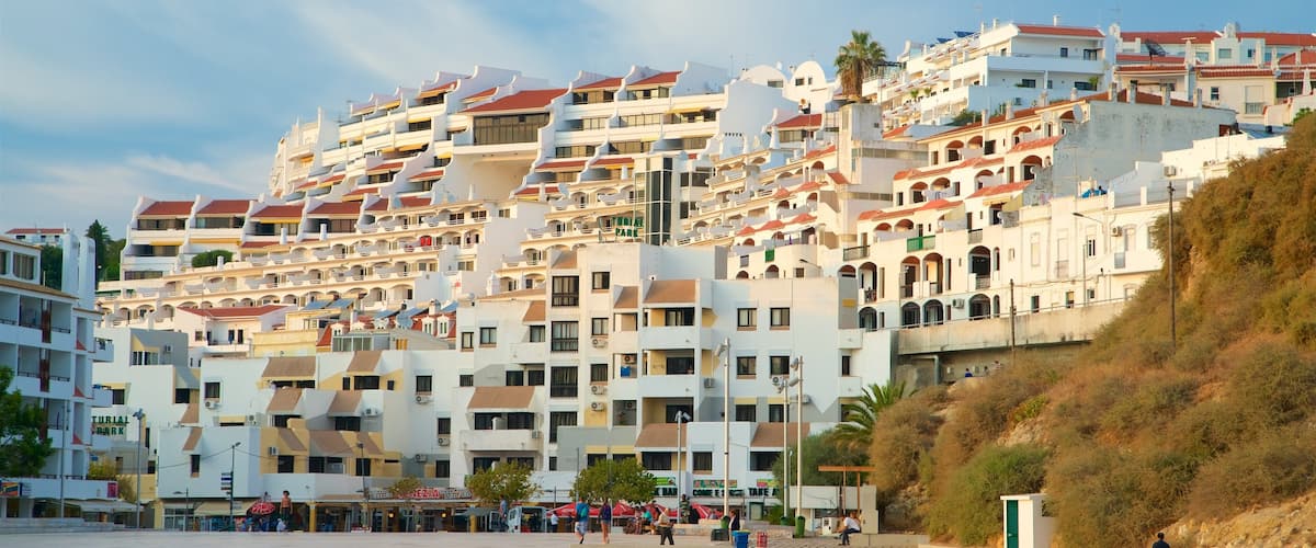 Fisherman\'s Beach which includes a coastal town and a sandy beach