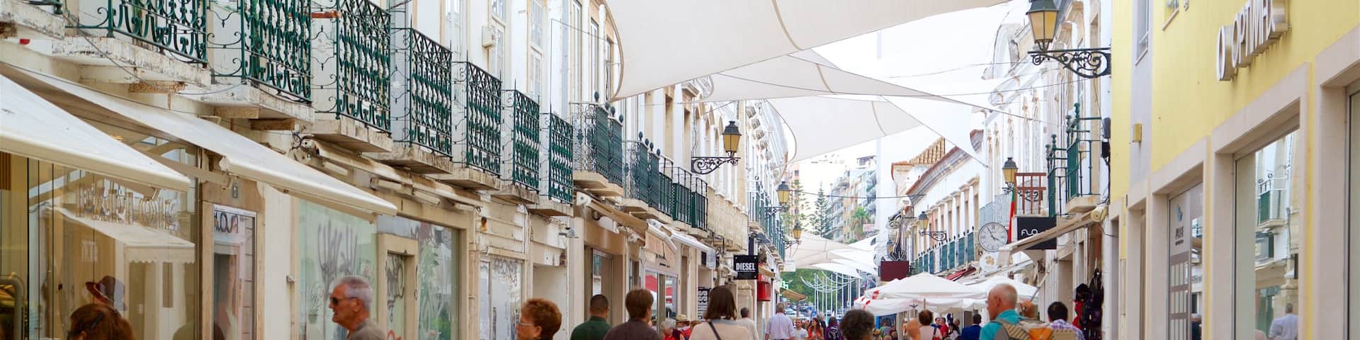 Faro Old Town as well as a small group of people