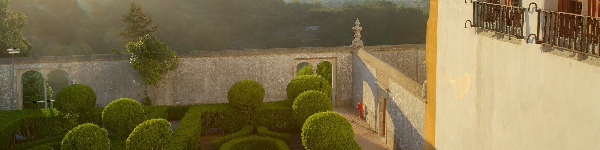 Palacio Nacional que incluye un parque, una puesta de sol y escenas tranquilas
