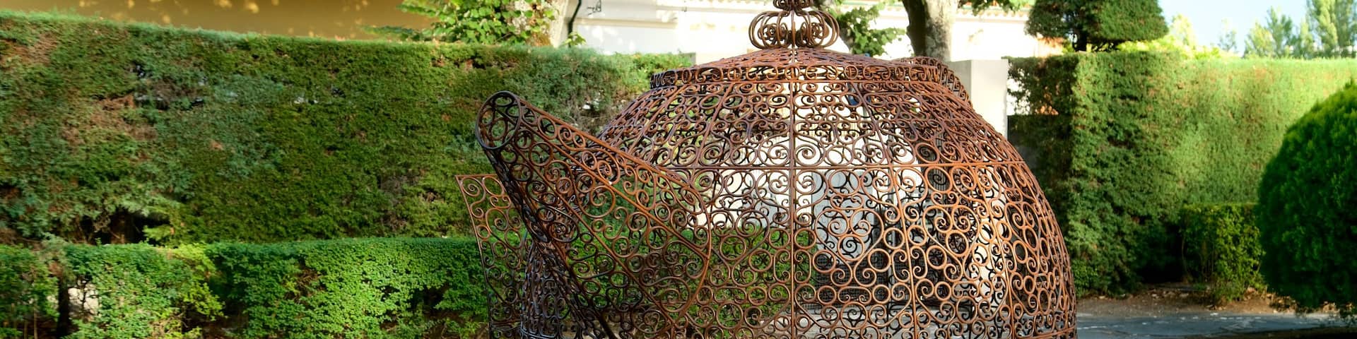 Portugal dos Pequenitos showing a park and outdoor art