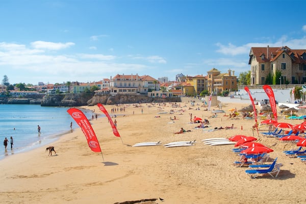 Cascais montrant vues littorales et plage