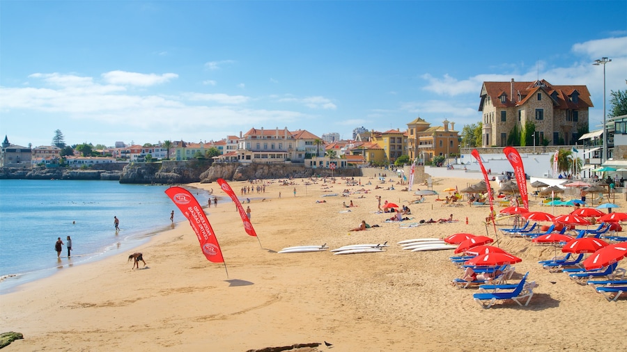 Cascais which includes a sandy beach and general coastal views