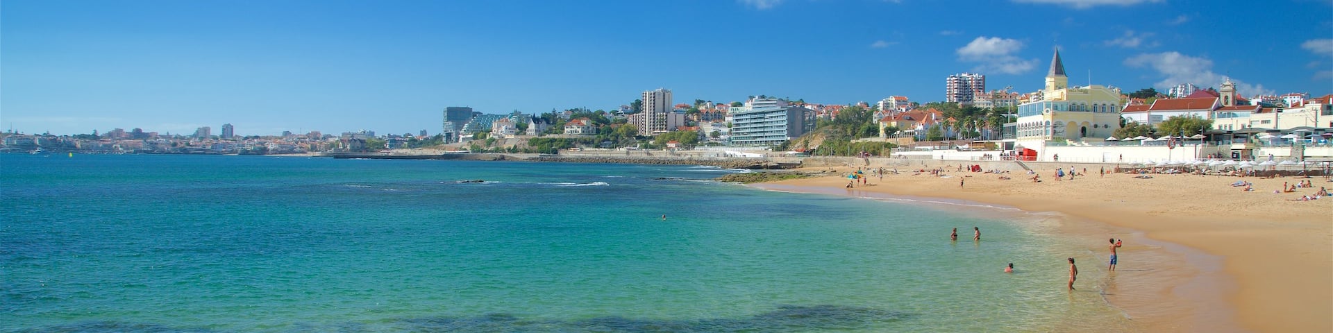 Plage de Tamariz mettant en vedette plage, vues littorales et baignade