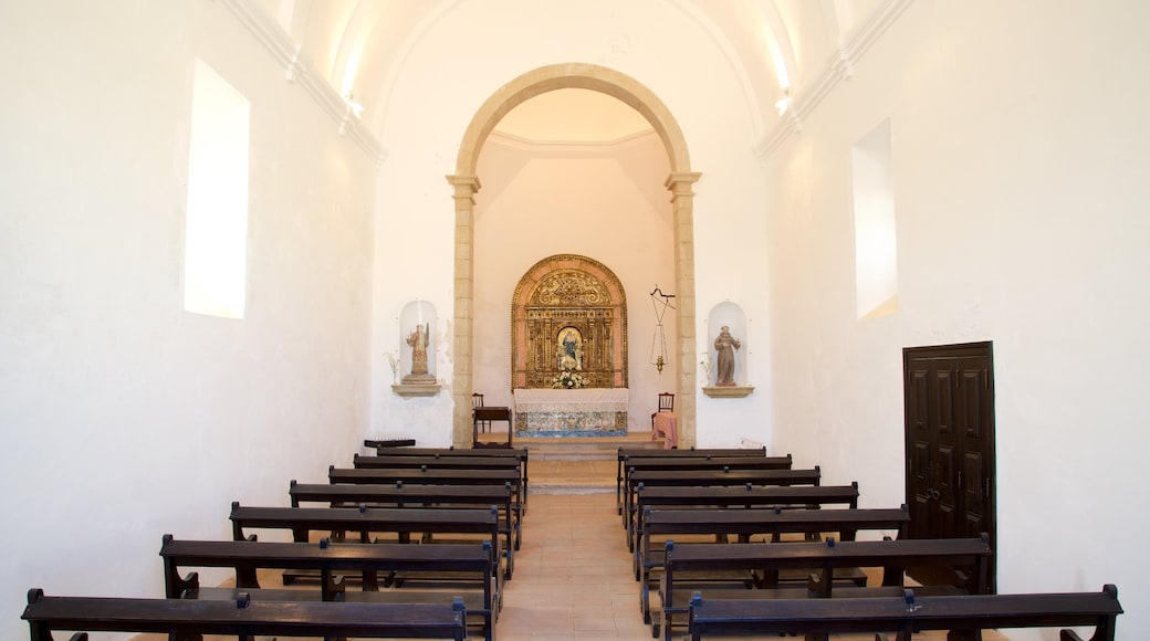 Sagres Fortress which includes interior views and a church or cathedral