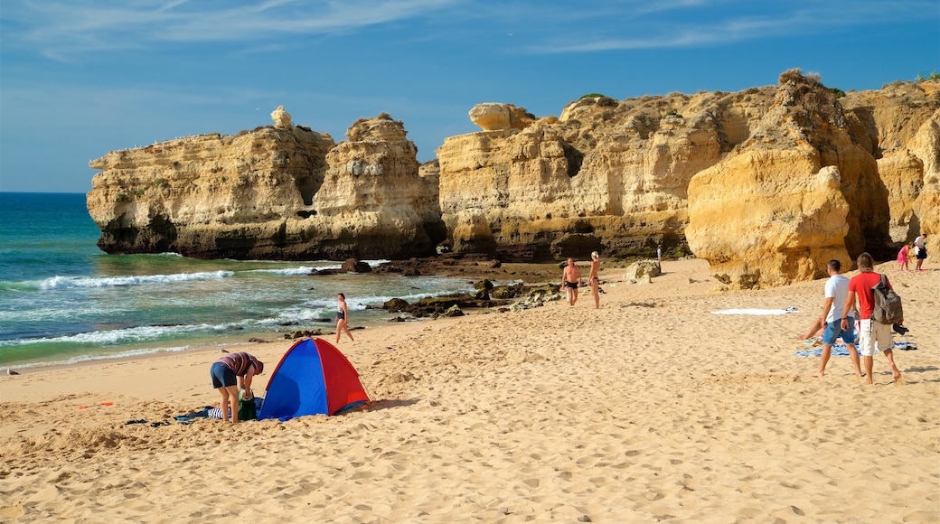 Sao Rafael Beach which includes general coastal views, rugged coastline and a beach