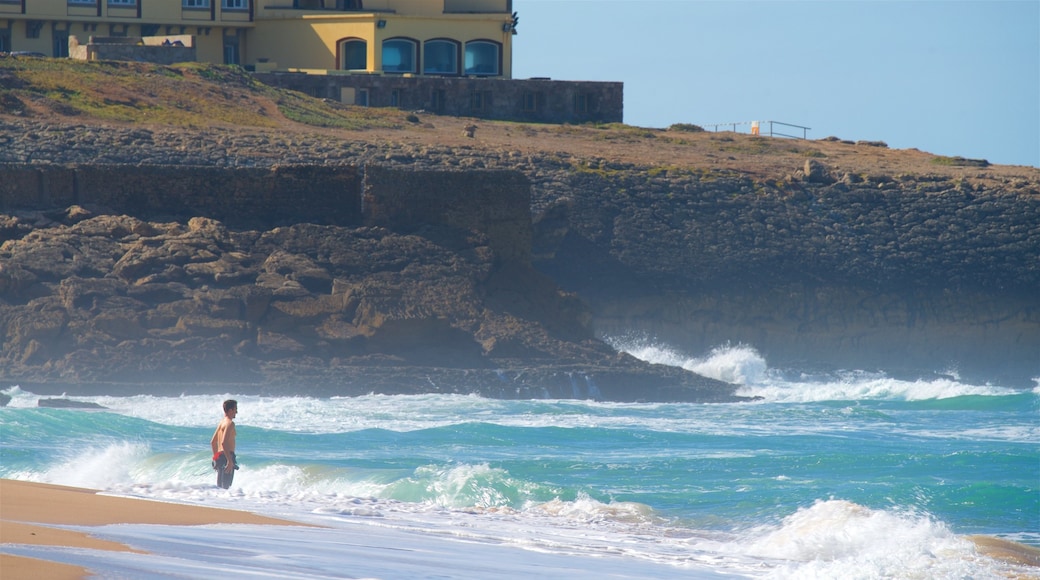 Guincho Beach featuring swimming, general coastal views and a sandy beach