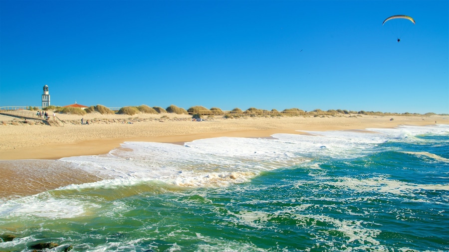 Costa Nova Strand som viser en strand og udsigt over kystområde