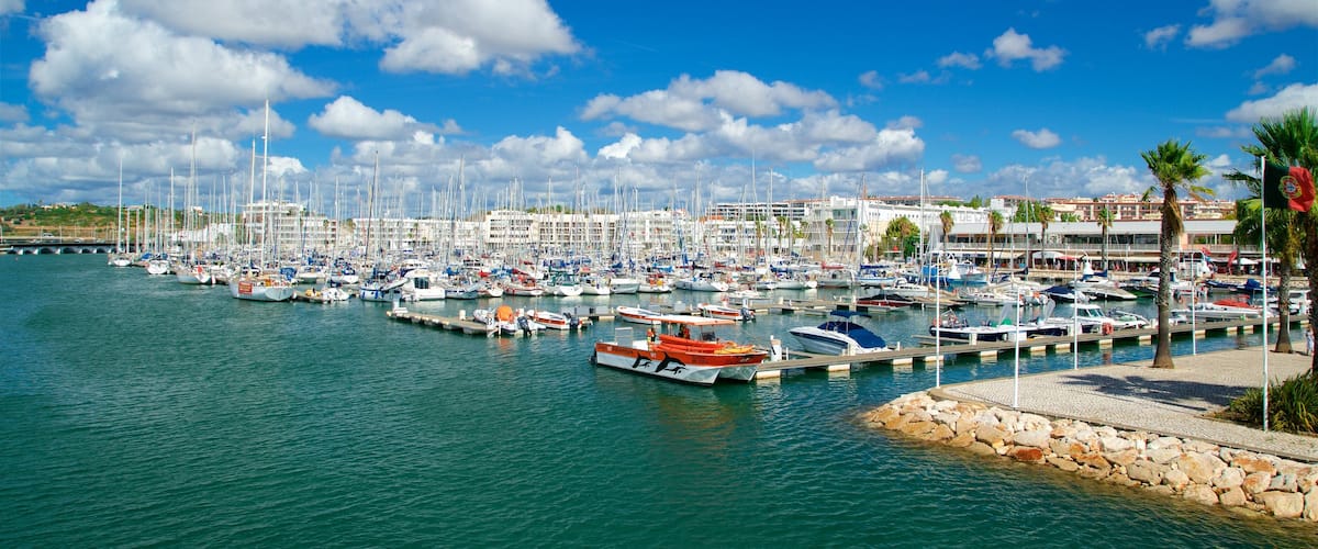 Lagos Marina featuring a bay or harbour