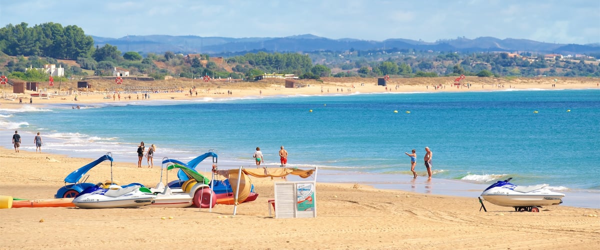 Meia Praia Beach showing a beach and general coastal views