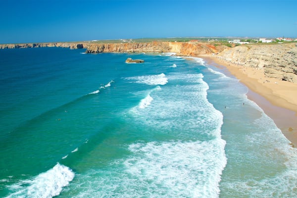 Plage de Tonel montrant plage, vues littorales et cÎte escarpée