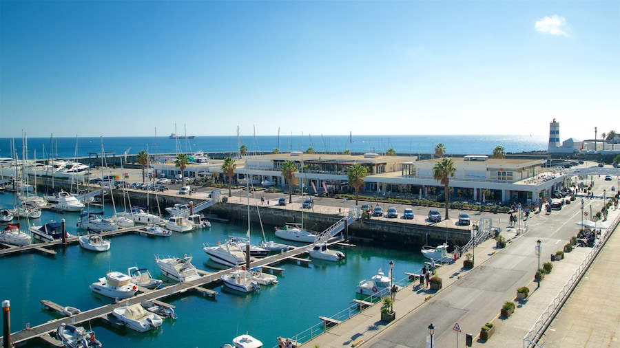 Cascais Marina showing a bay or harbour and general coastal views