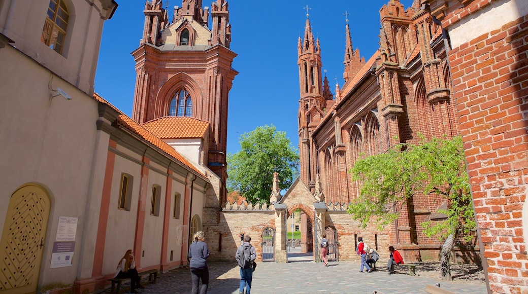 St. Anne\'s Church featuring a church or cathedral and heritage architecture as well as a small group of people