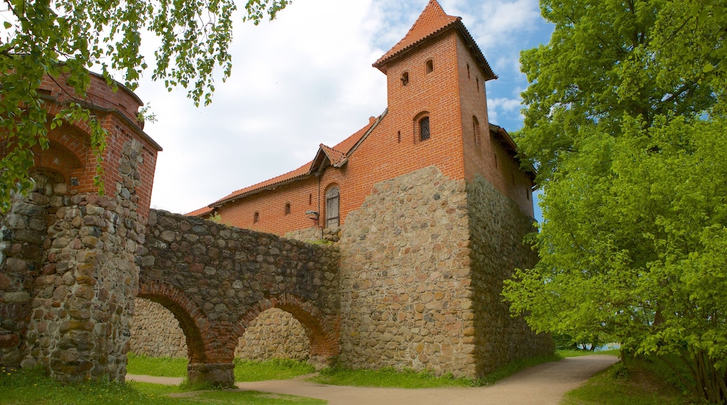 Castillo de la Isla Trakai ofreciendo elementos patrimoniales