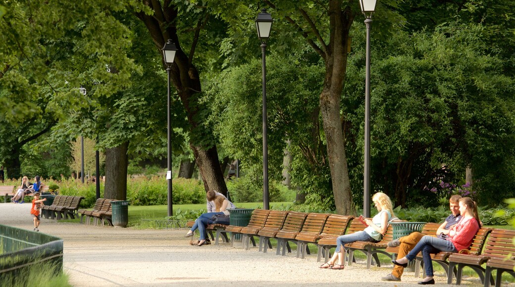 Vilnius bevat een park en ook een klein groepje mensen