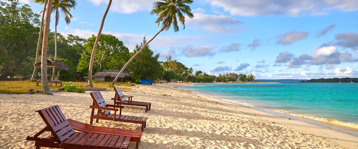 Port Olry featuring a beach, tropical scenes and general coastal views