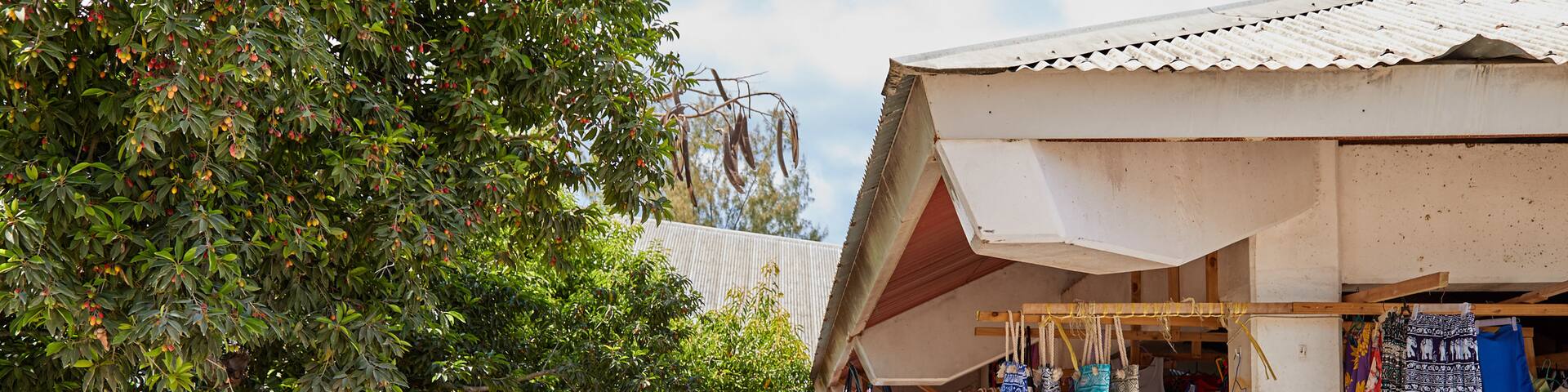 Port Vila Market featuring markets as well as a small group of people