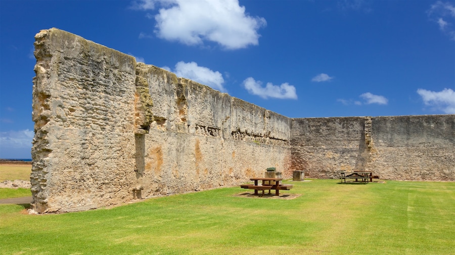 Ilha Norfolk que inclui elementos de patrimĂŽnio e um jardim