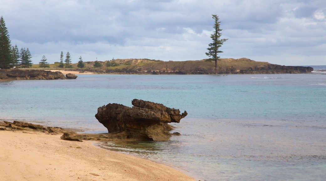 Norfolk Island featuring general coastal views, a beach and rugged coastline