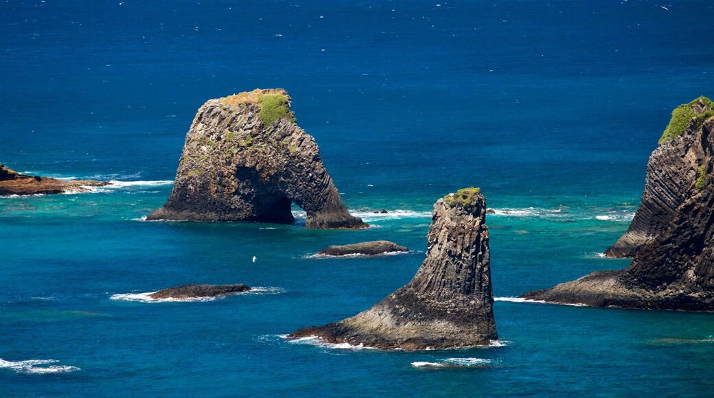 Norfolk Island which includes rocky coastline and general coastal views