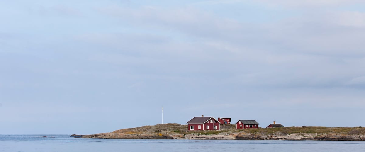 Varberg montrant vues littorales