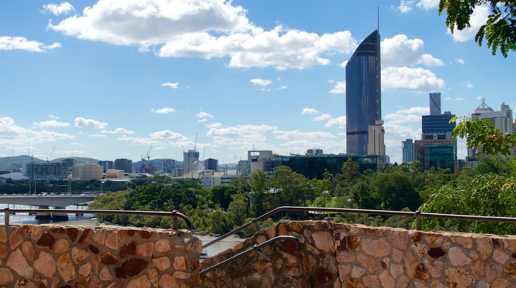 Kangaroo Point Cliffs showing a city, a high rise building and views