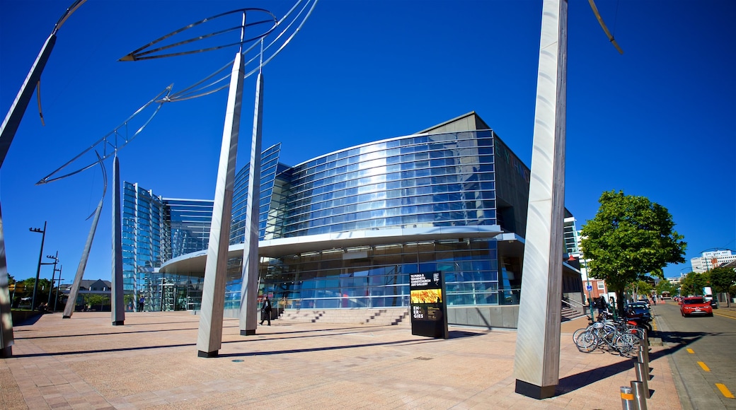 Christchurch Art Gallery showing modern architecture