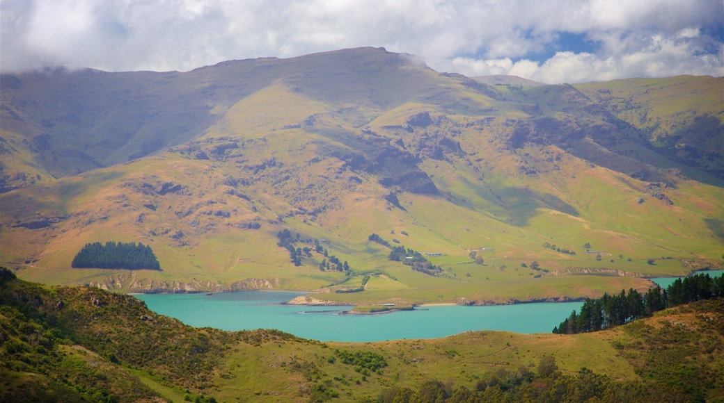 Mount Cavendish which includes a lake or waterhole, tranquil scenes and mist or fog