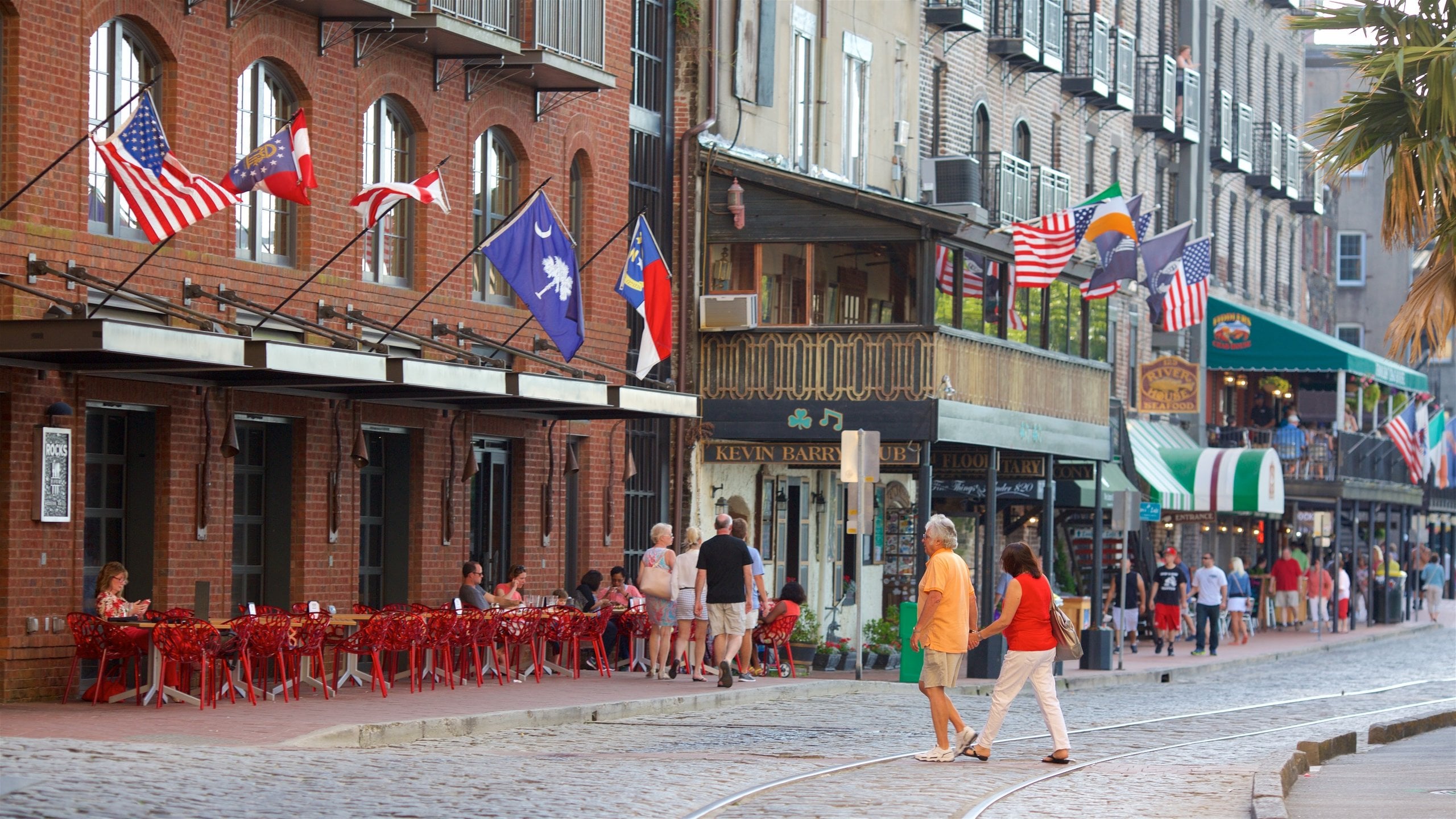 Savannah which includes heritage elements and a city as well as a couple