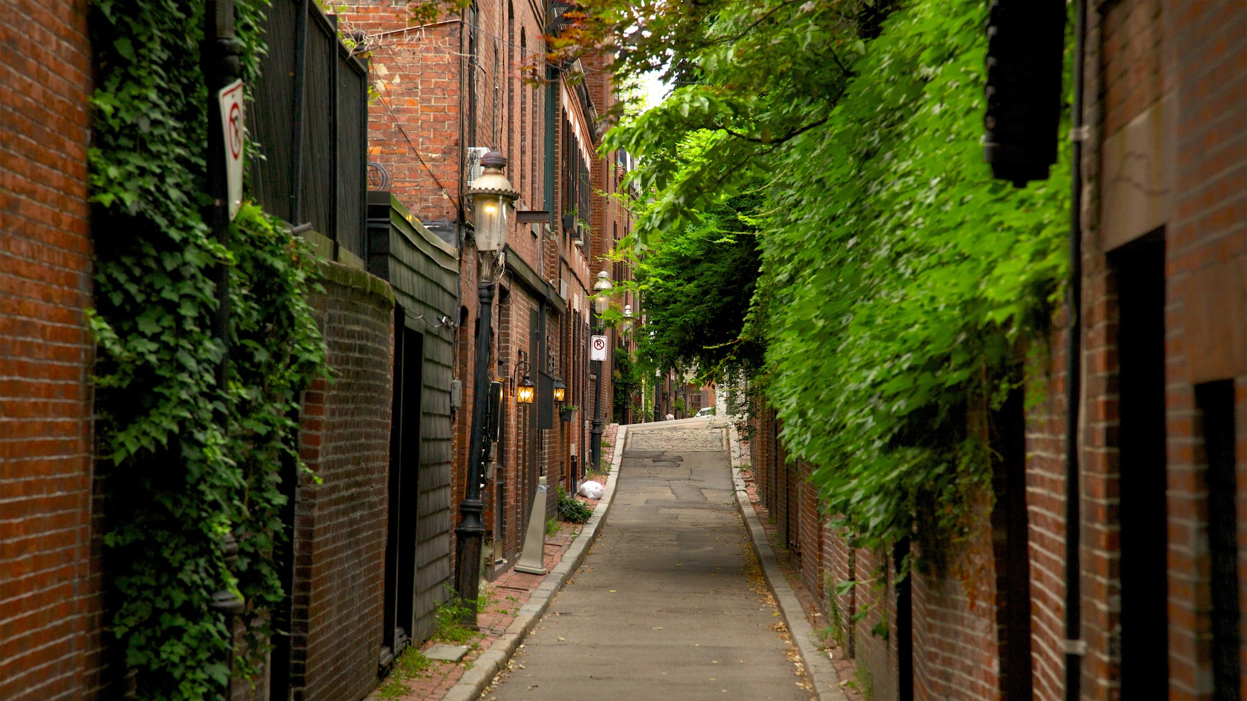 Premium Photo  Road at beacon hill neighborhood, downtown boston in ma,  usa.