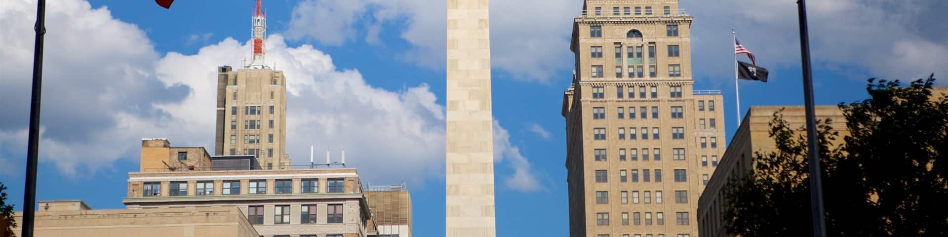 Buffalo showing a city, a monument and a skyscraper