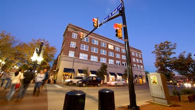 Boulder showing signage and night scenes