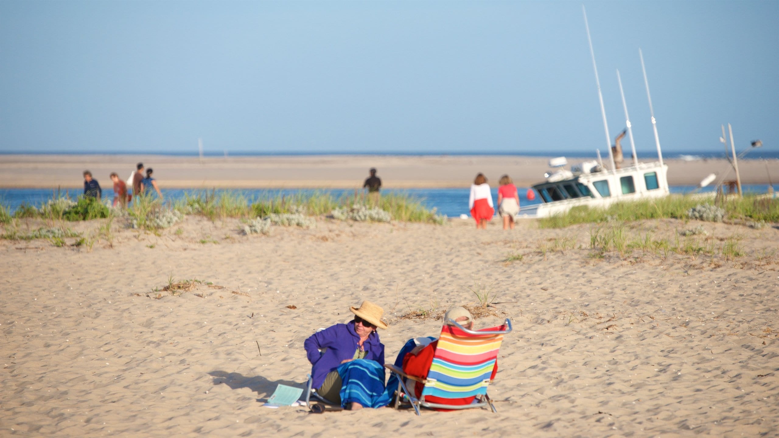 Chatham showing general coastal views and a beach as well as a couple