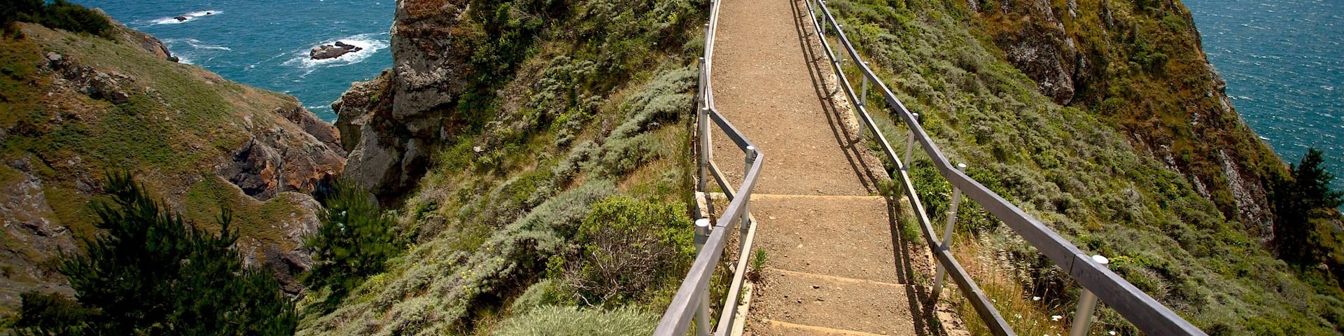 Muir Beach featuring views, rocky coastline and general coastal views