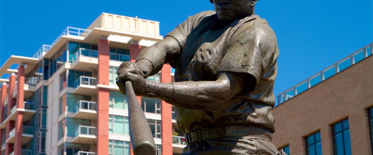 Petco Park featuring a statue or sculpture