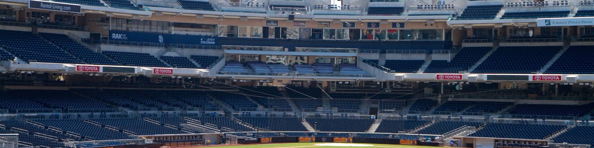 Petco Park as well as a small group of people