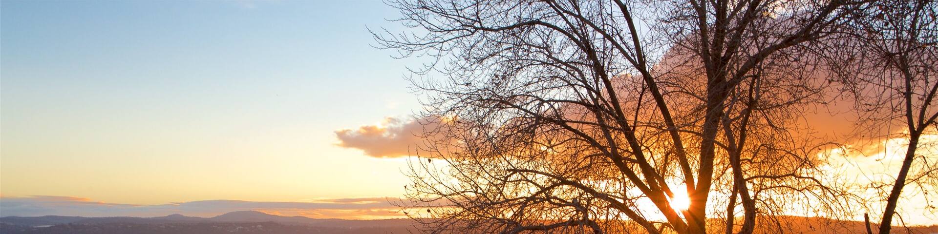Folsom Lake State Recreation Area which includes a sunset and a lake or waterhole