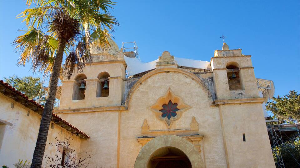 Carmel Mission Basilica showing heritage elements