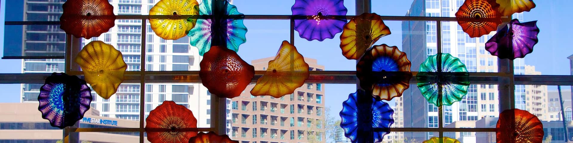 Museo de Arte de Dallas que incluye vistas interiores y arte