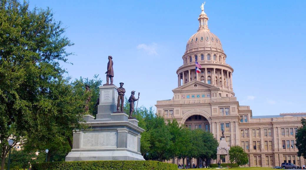 Texas State Capitol which includes a monument, a city and skyline