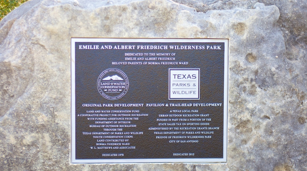 Friedrich Wilderness Park featuring signage