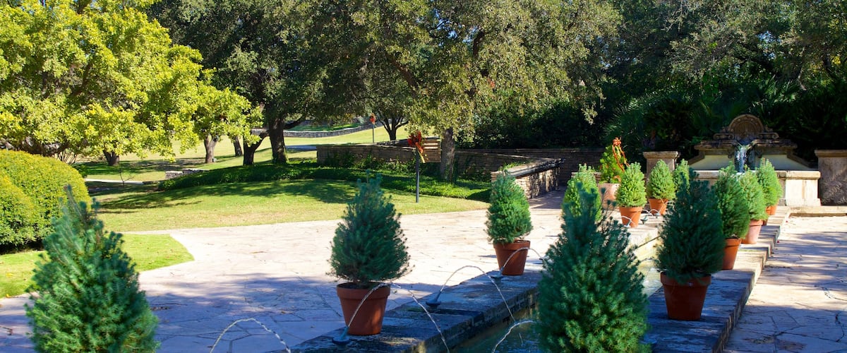 Jardín botánico de San Antonio mostrando un parque