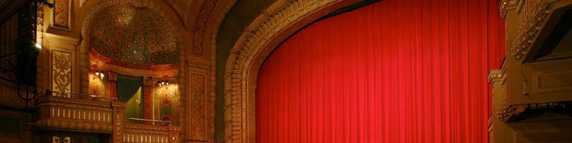 Paramount Theater which includes interior views and theatre scenes