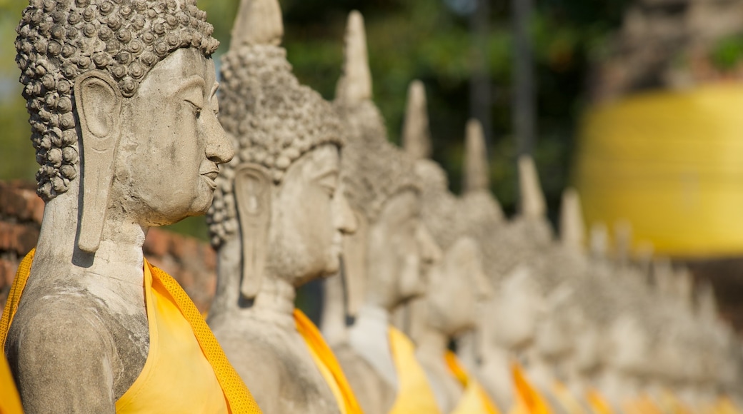 Ayutthaya showing a temple or place of worship and a monument