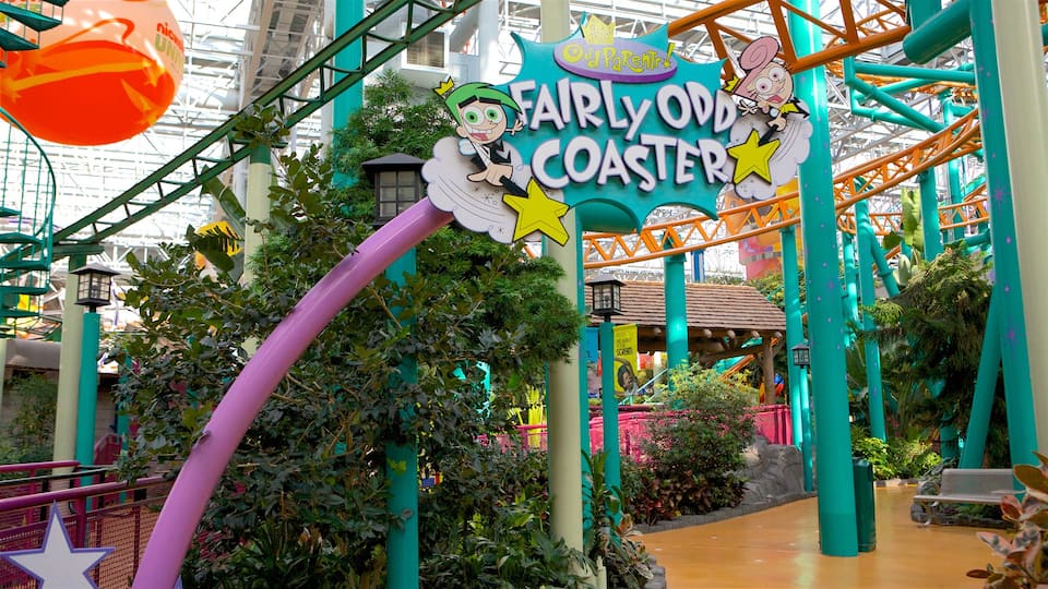 Nickelodeon Universe inclusief attracties en bewegwijzering