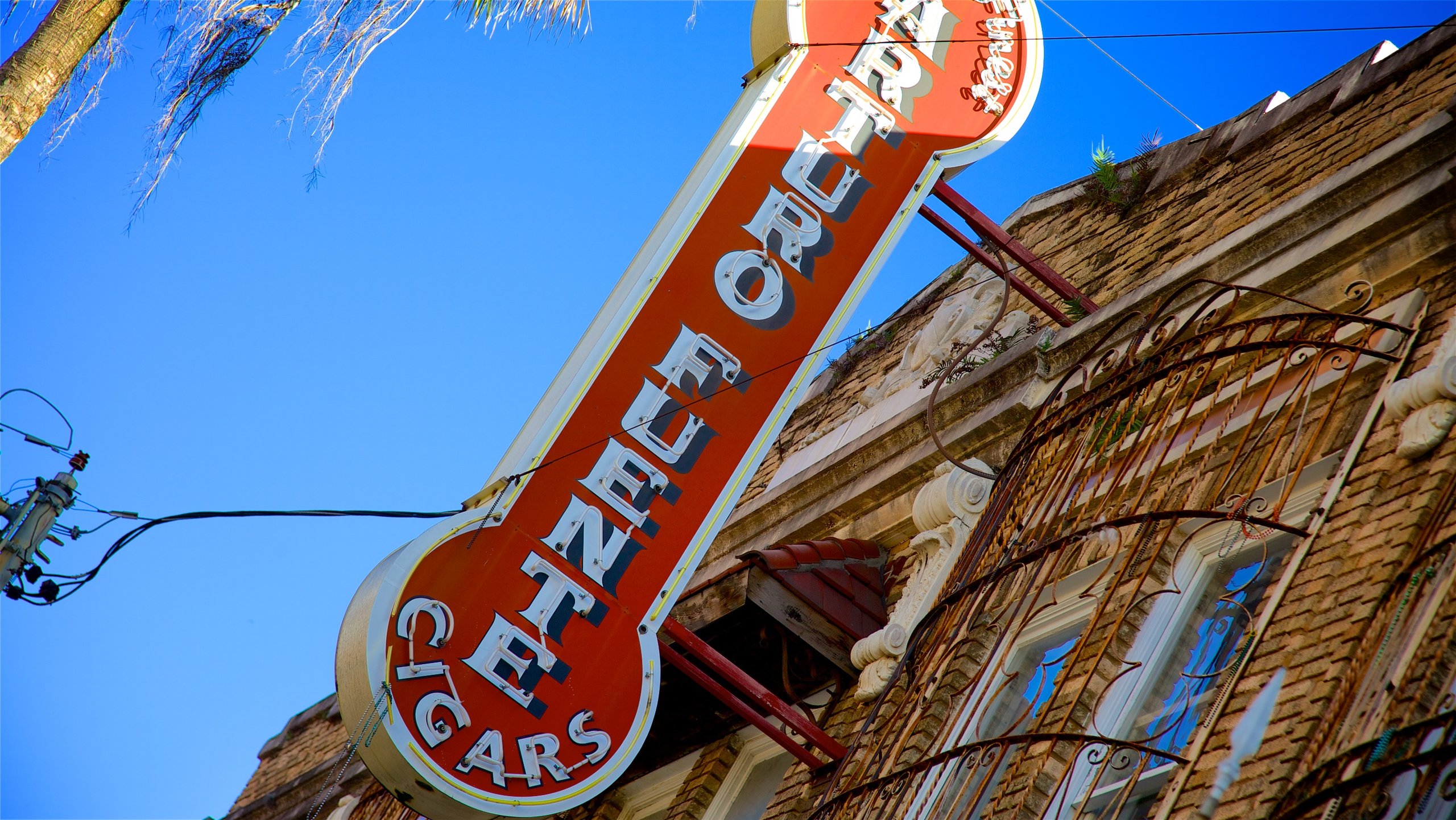 Ybor City which includes signage